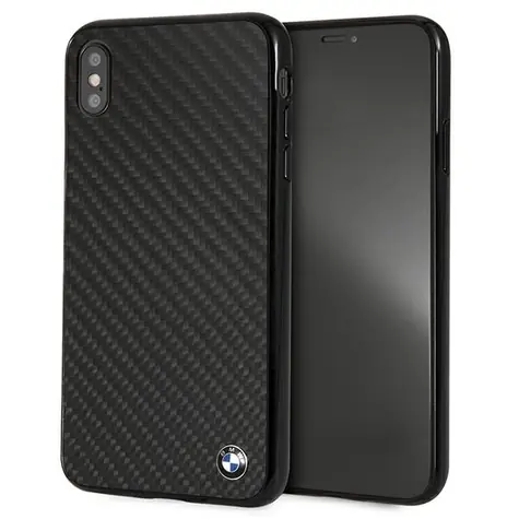 BMW Signature Carbon Zadní kryt pro iPhone XS Max černá