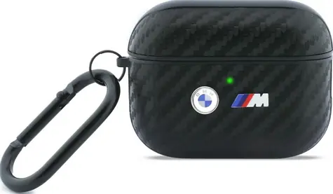BMW Kryt pro AirPods Pro 3 s logem z karbonového kovu černá