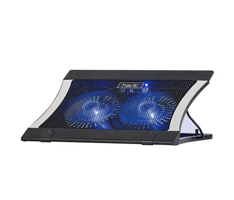 Havit F2051 černá / chladicí podložka pro notebook / pro 9” - 17” / 2x ventilátor / modré podsvícení