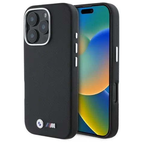 BMW Zadní kryt Edition pro iPhone 16 Pro Max kovový s kevlerovým obalem černá