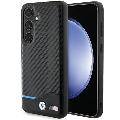BMW Zadní kryt S921 pro Samsung Galaxy S24 kožený černá