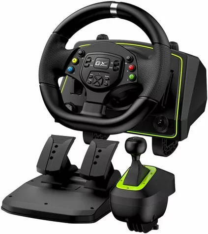 Rozbaleno - GENIUS GX SpeedMaster X2 /Sada volantu a pedálů / 1080° rotační a vibrační/pedály / řadící páka / PC&Xbox&PS / rozbaleno