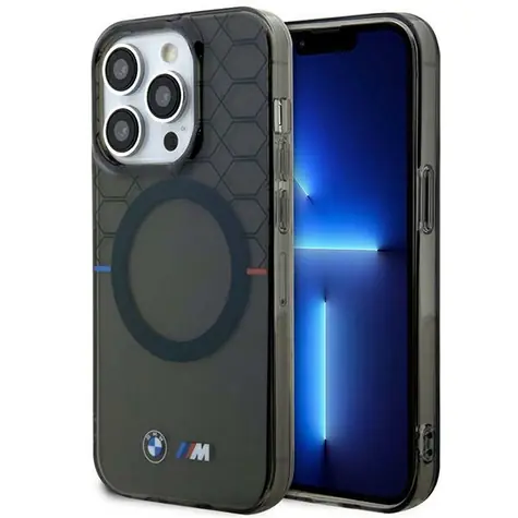 BMW Zadní kryt se vzorem MagSafe pro iPhone 14 Pro Max 6,7 šedá