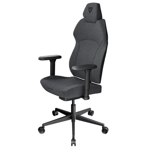 ThunderX3 SOLO 360 - Loft Air tmavě šedá / herní židle / ergonomická / pojezdová kolečka / nosnost 125 kg 