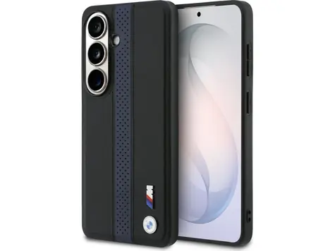 BMW Zadní kryt perforovaný s logem a pruhem MagSafe pro Samsung Galaxy S26 modrá