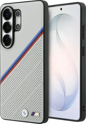 BMW Zadní kryt Tricolor Metal s logem MagSafe pro Samsung Galaxy S26 Ultra šedá
