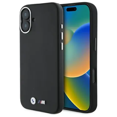 BMW Zadní kryt hladký celokovový MagSafe pro iPhone 16 černá