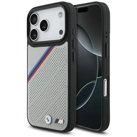 BMW Zadní kryt s tříbarevným kovovým logem MagSafe pro iPhone 17 Pro šedá