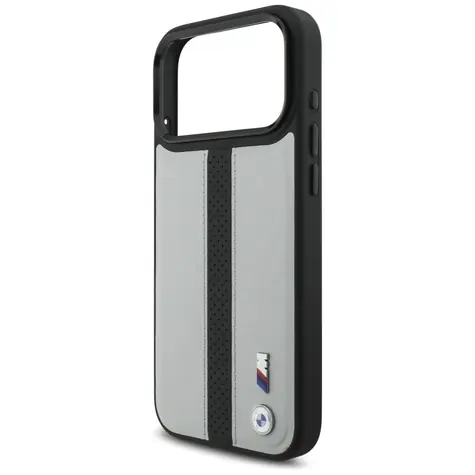 BMW Zadní kryt s perforovaným pruhem a logem MagSafe pro iPhone 17 Pro šedá