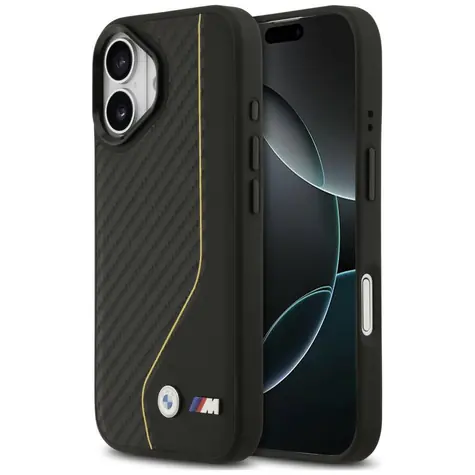 BMW Zadní kryt Carbon Line & Logo MagSafe pro iPhone 17 žlutá