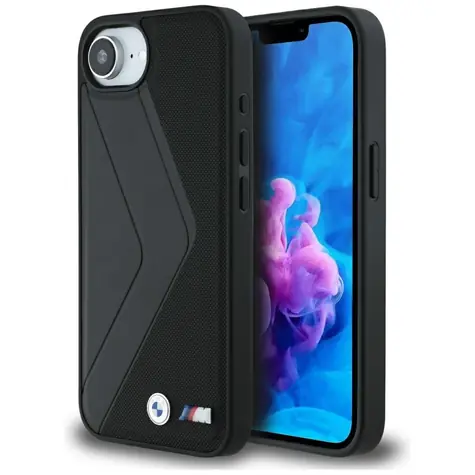 BMW Zadní kryt Oversized Stripes MagSafe pro iPhone 16e černá