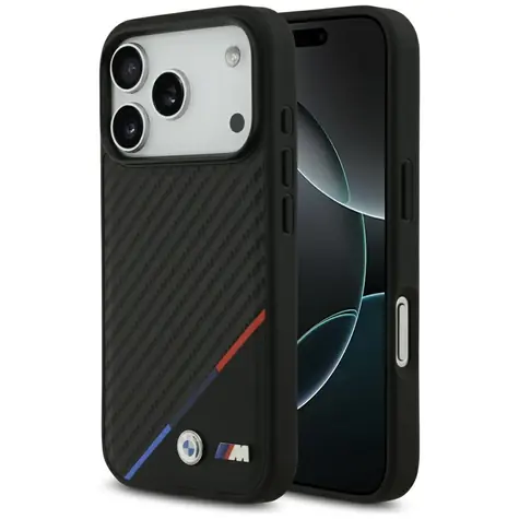 BMW Zadní kryt Carbon Tricolor Line MagSafe pro iPhone 17 Pro černá