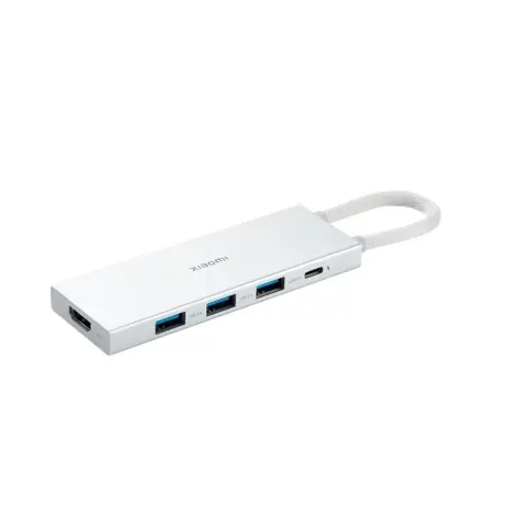 Rozbaleno - Xiaomi 5-in-1 bílá / USB HUB / 3x USB-A / 1x USB-C (M) / 1x USB-C (F) / 1x HDMI / rozbaleno
