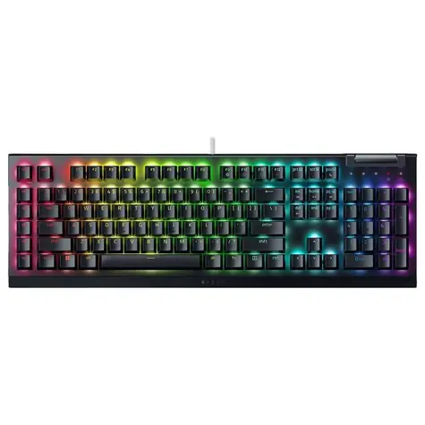 Rozbaleno - Razer BlackWidow V4 X Green Switch černá / Herní klávesnice / mechanická / Razer green / USB / US Layout / rozbaleno