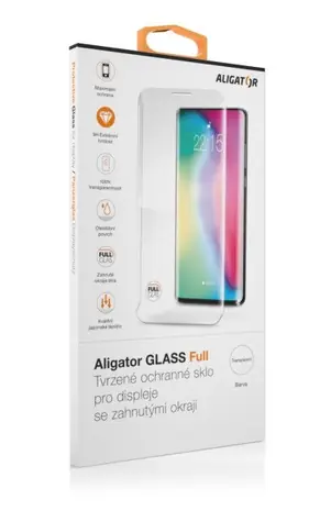 Rozbaleno - Aligator Ochrana displeje GLASS FULL COVER Huawei Honor 10 černá / rozbaleno