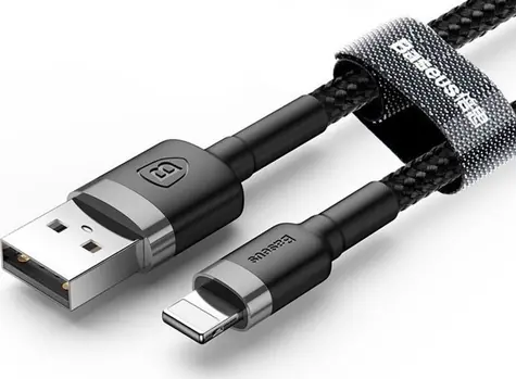 Rozbaleno - Baseus kabel USB-A na Lightning černá 2 m / rozbaleno