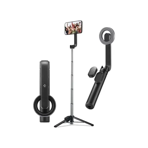 Rozbaleno - Spigen MagSafe SelfieStick Tripod selfie tyč černá / rozbaleno