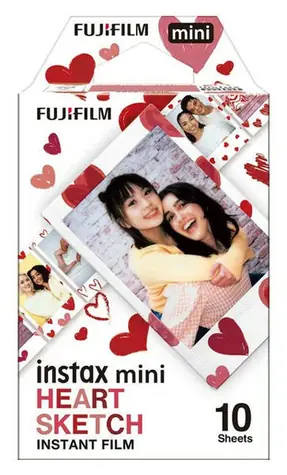 Fujifilm Instax mini Heart Sketch / 10ks fotek