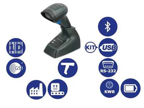 DATALOGIC QuickScan I QBT2131 kit2-USB / snímač 1D čárových kódů / BT / multi-IF / černá