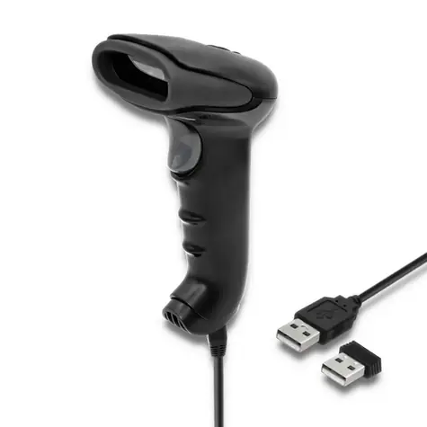 Qoltec 50868 bezdrátová čtečka 1D a 2D černá