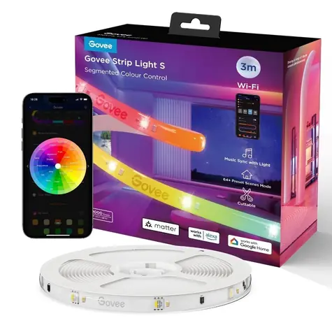 Govee H612FCD1 LED Strip Lights Matter / LED pásek / 3m / 12W / Bluetooth / WiFi / RGBIC