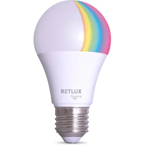 RETLUX RSH 102 A 60 E27 9W RGB CCT / Chytrá žárovka / RGB / 880 lm / 2700-6500K