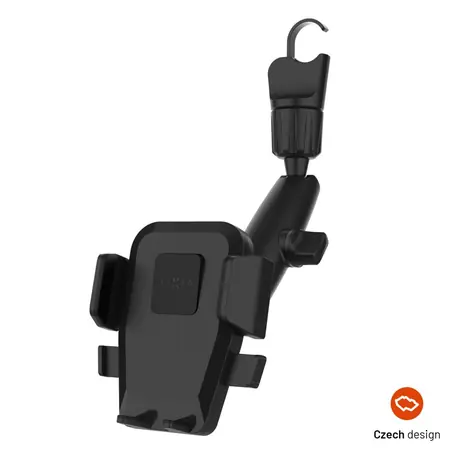 FIXED Univerzální držák do auta Iconiq Mirror s nohou na zpětné zrcátko černý