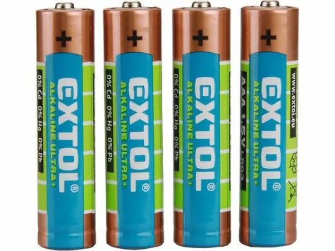 EXTOL-ENERGY Baterie alkalické ULTRA+ 1.5V AAA (LR03) 4ks