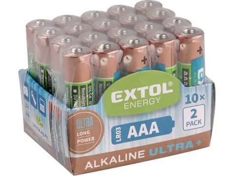 EXTOL-ENERGY Baterie alkalické ULTRA+ 1.5V AA (LR6) 20ks