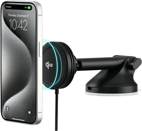 iOttie Velox MagSafe Qi2 univerzální držák do auta s bezdrátovou nabíječkou / uchycení na palubní desku nebo čelní sklo