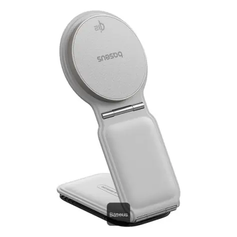 Baseus PrimeTrip C02 Magnetický držák do auta s bezdrátovým nabíjením bílá