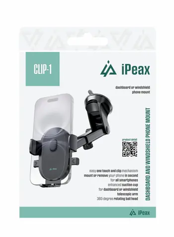 iPEAX CLIP-1 Držák telefonu na palubní desku auta černá
