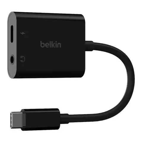 Belkin USB-C adaptér černá / USB-C / 3.5mm jack / 60W