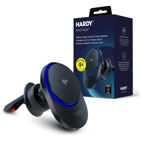 3mk HARDY AeroCharger držák na telefon do auta s indukční nabíječkou 15W MPP Qi2 černá