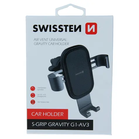 Rozbaleno - SWISSTEN S-GRIP G1-AV3 / GRAVITY držák do ventilace auta / rozbaleno
