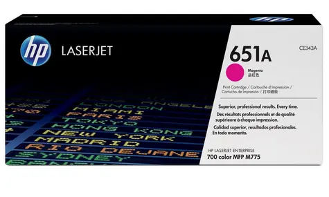 HP 651A originální toner CE343A / LJ Enterprise 700 color M775DN / 16.000 stran / Purpurová