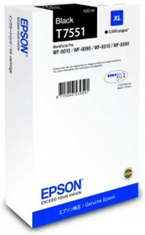 EPSON T75514 cartidge / pro WorkForce Pro WF-8090 DW Series / 100 ml / černá
