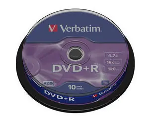 Verbatim 10ks DVD+R 4.7GB 16x / cake