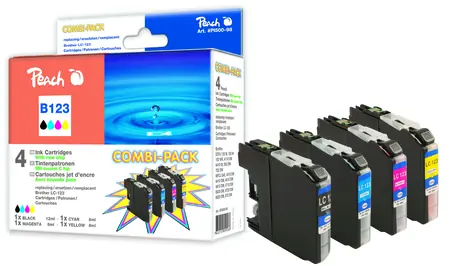 Peach alternativní cartridge Brother LC-123 / Brother DCP-J132DW / s čipem / Multi Pack
