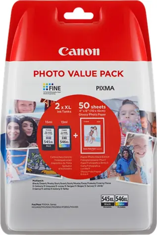 Canon originální cartridge PG-545XL, CL-546 XL / Photo value