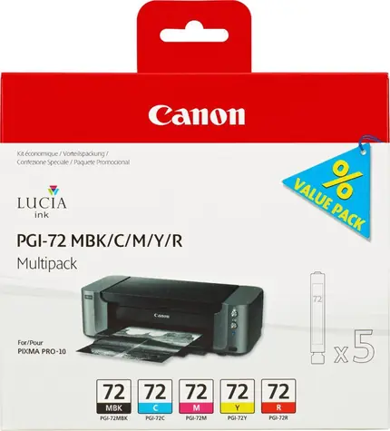 Canon originální cartridge PGI-72 MBK C M Y R / Multipack
