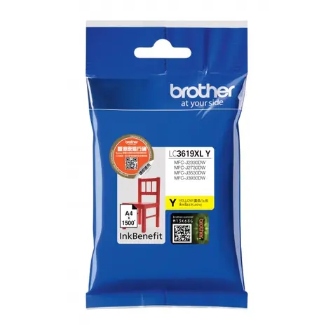 Brother LC-3619XL-Y originální cartridge žlutá / MFC-J2330DW / MFC-J3530DW / MFC-J3930DW / 1500 stran 