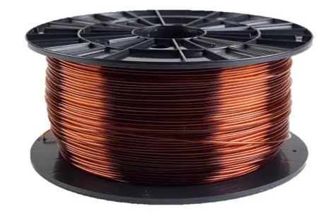 Plasty Mladeč tisková struna filament 1.75 PETG transparentní hnědá 1 kg