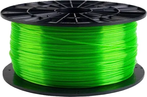 Plasty Mladeč tisková struna filament 1.75 PETG transparentní zelená 1 kg