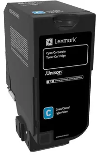 Lexmark 74C20CE korporátní vratná tonerová kazeta modrá pro CS720&CS725&CX725 / 3000 stran