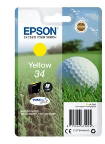 Epson Singlepack Yellow 34 Durabite Ultra Ink žlutá / Inkoust do tiskárny / 4.2ml / 300 stran