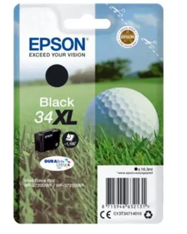 Epson Singlepack Black 34XL Durabite Ultra Ink černá / Inkoust do tiskárny / 16.3ml / 1100 stran