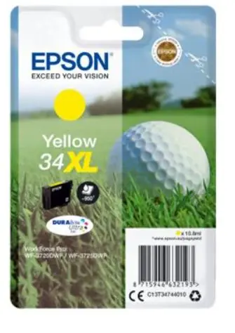 Epson Singlepack Yellow 34XL Durabite Ultra Ink žlutá / Inkoust do tiskárny / 10.8ml / 950 stran