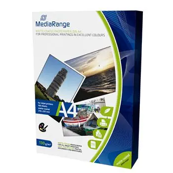 MediaRange A4 matný fotopapír 100 listů 130g / inkoust