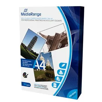 MediaRange A4 lesklý fotopapír 100 listů 160g / inkoust